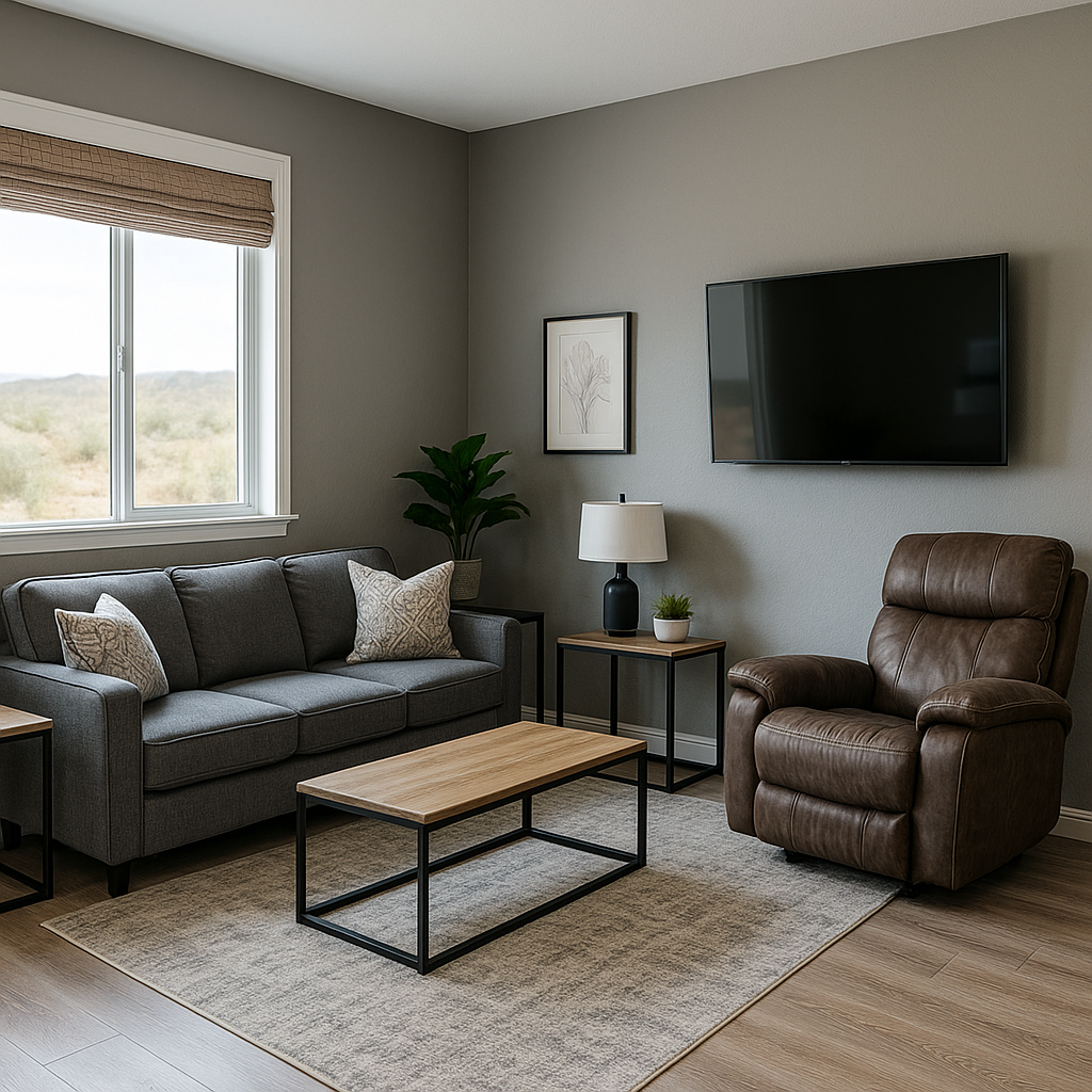 Community lounge with sofas