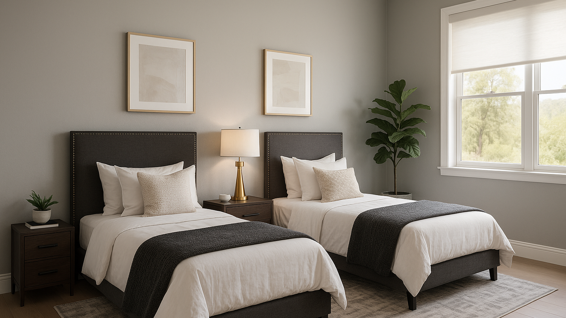 Guest suite with twin beds